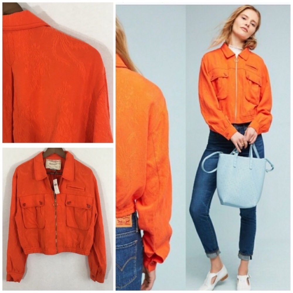 Anthropologie Cartonnier Eisenhower Crop Jacket M
